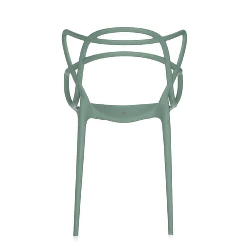 Chaise empilable Masters vert / Philippe Starck, 2010 - Kartell - Vert sauge - Technopolymère thermoplastique recyclé