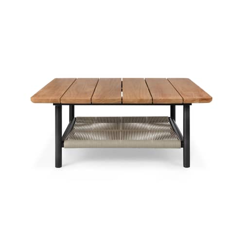 Corbey Coffee table natural wood / 80 x 80 cm - Ethnicraft - 80 x 80 cm / Teak - Aluminium, Rope, Teak
