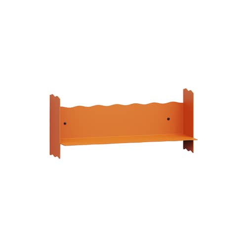 Etagère murale Pli Vague by Uchronia / L 45 x P 15 cm - TIPTOE - Orange - Acier thermolaqué