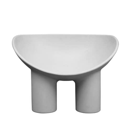 Fauteuil Roly Poly gris / Faye Toogood, 2018 - Driade - Ciment - Polyéthylène