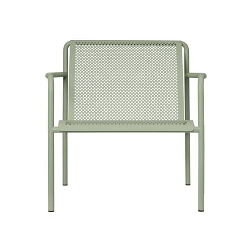 Dapple Low armchair metal green - Ferm Living - Green tea - Galvanised powder-coated steel