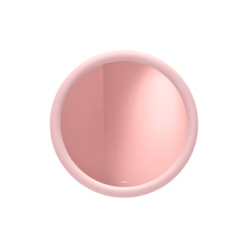 Miroir mural Mirage rose Halo / Verre coloré - Ø 60 cm - Fatboy - Rose pastel - Polyuréthane, Verre coloré