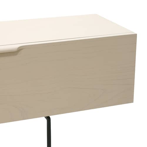 Mobile TV Wood grain legno beige / L 167 x P 30 x H 36 cm - 2 porte a ribalta - HK LIVING - Sabbia - Acciaio laccato, Compensato, MDF