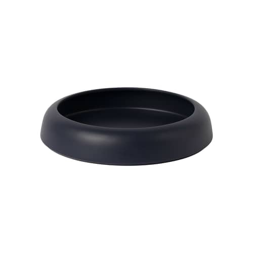 Omar 02 Bowl ceramic blue / Dish - Width - Ø 30.8 x H 6.3 cm - Hand-made - raawii - Dark blue - Glazed ceramic