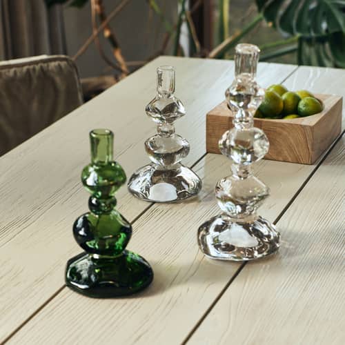 Portacandela  vetro trasparente Grande di Nienke Sikkem / H 32,5 cm - HK LIVING - Trasparente - Vetro