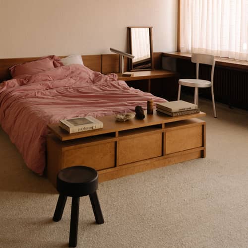 Console bassa Ratio legno naturale / Mobile TV - En&ls 140 x H 40 cm - Frama  - Betulla marrone caldo - Betulla massiccia, Compensato di betulla, MDF