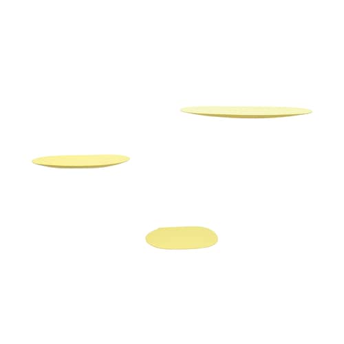 Regal Isola keramik gelb / 3er-Set - Moustache - Gelb - emaillierte Keramik