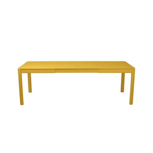 Tavolo con prolunga Ribambelle metallo giallo / L 149 a 234 cm - 6 a 10 persone - Fermob - Miele, materico - Alluminio