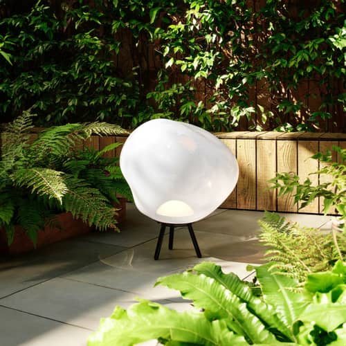 Schnurlosleuchte Melt LED Large plastikmaterial weiß / Ø 50 cm - zum Stellen oder Hängen - Tom Dixon - Opaleszierendes Weiß - Geblasenes Polycarbonat