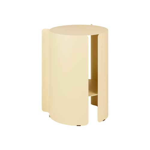 Table d\'appoint Wa métal jaune / Ø 32 x H 50 cm - NOO.MA - Jaune beurre - Acier thermolaqué
