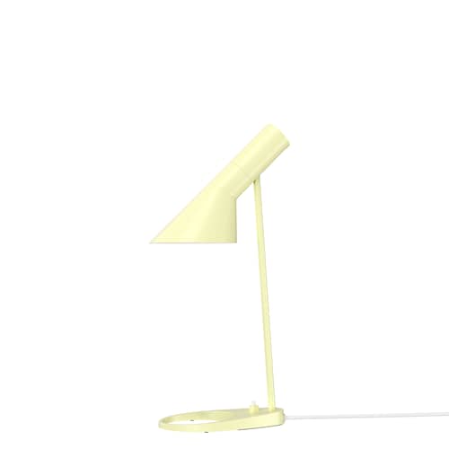 Tischleuchte AJ Mini metall gelb / H 43 cm - Drehbar / Arne Jacobsen, 1957 - Louis Poulsen - Sanftes Zitronengelb - Gusseisen, Stahl
