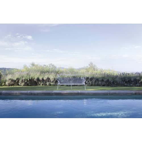 Canapé de jardin 3 places Uncle Jack plastique transparent / L 190 cm - Philippe Starck, 2014 - Kartell - Cristal - Polycarbonate