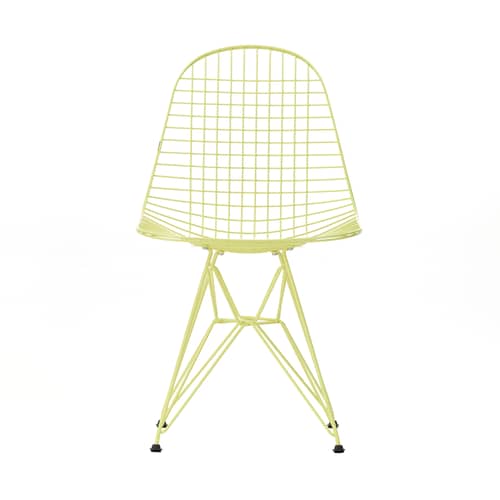 Wire Chair DKR Colours Chair metal yellow / By Charles & Ray Eames, 1951 - Vitra - Lemon - Epoxy lacquered steel