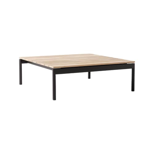 Couchtisch Ville AV50 holz natur / 90 x 90 x H 30 cm - &tradition - Warmes Schwarz / Teakholz - Teakholz, thermolackierter Stahl