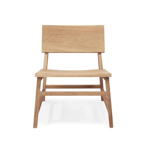 Fauteuil bas N2 bois naturel / Chêne massif - Ethnicraft - Chêne - Chêne massif
