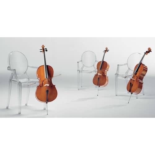 Fauteuil empilable Louis Ghost plastique transparent / Lot de 4 - Polycarbonate 2.0 / Seconde vie - Kartell - Cristal - Polycarbonate