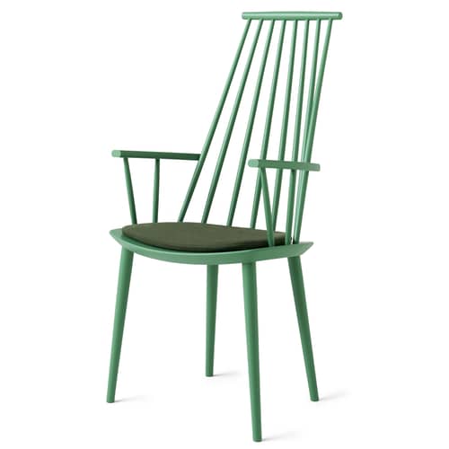 Fauteuil J110 / Réédition années 60 - Hay - Vert Jade - Hêtre massif, Placage de hêtre
