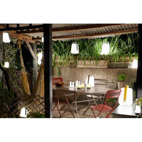Lampe extérieur sans fil rechargeable Balad Large LED métal vert / H 38 cm - USB / Seconde vie - Fermob - Cactus - Aluminium, Polyéthylène