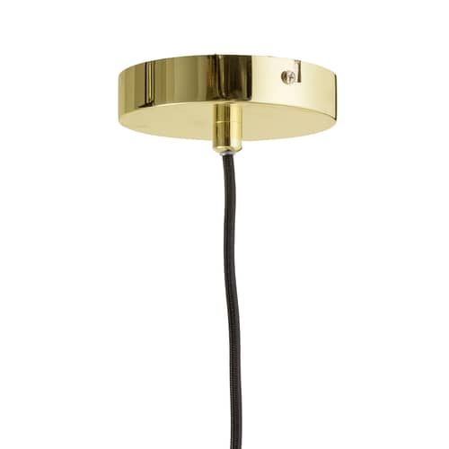 Sospensione  metallo nero oro / Con vaso di fiori - Ø 30 cm - Bloomingville - Rotondo / Nero & oro - Metallo, Vetro