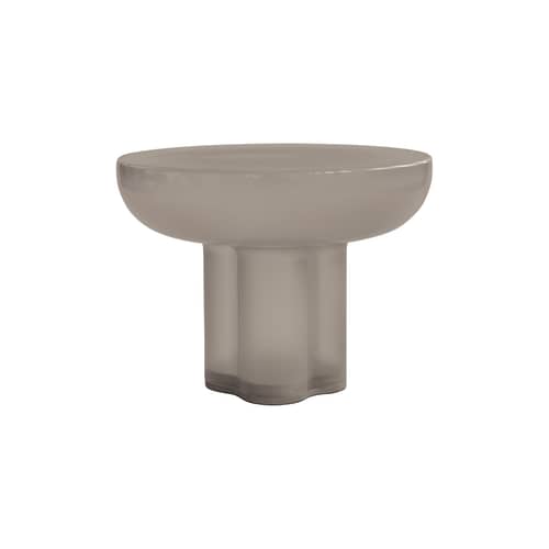 Tavolino Crown Low vetro grigio / Ø 55 x H 41 cm - 101 COPENHAGEN - Deserto di Fumé - Vetro soffiato a bocca