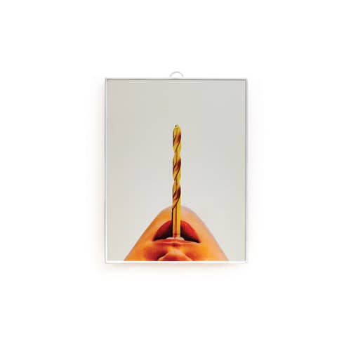 Specchio Toiletpaper materiale plastico multicolore / Drill  -  Small H 23 cm - Seletti - Drill - Materiale plastico, Vetro serigrafato