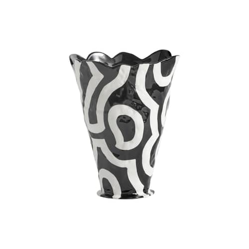 Vaso Shadow ceramica nero by Jessica Hans / Ceramica dipinta a mano - Hay - Nero bianco - Ceramica