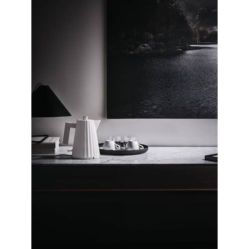 Wasserkocher Plissé plastikmaterial grau / 1 L - Alessi - Dunkelgrau - thermoplastisches Harz