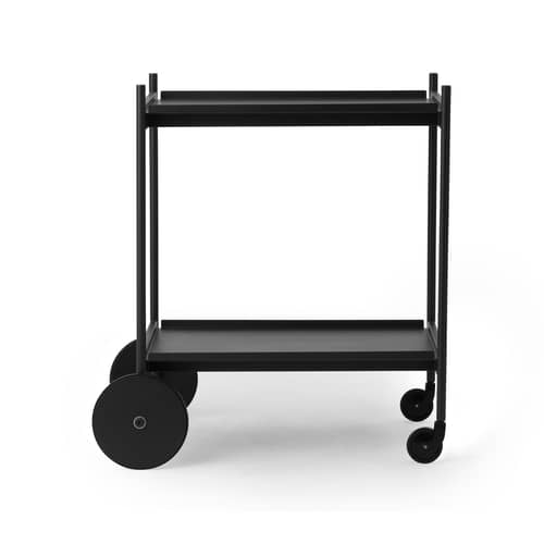Ablage Rul metall schwarz / Abnehmbare Tabletts - Normann Copenhagen - Schwarz - Holzfaserplatte, thermolackierter Stahl