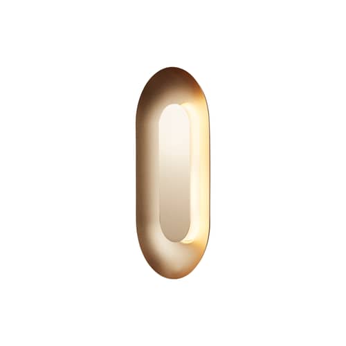 Applique Sasi Small métal or / LED - H 29 cm - NUURA - Doré / Miroir - Aluminium