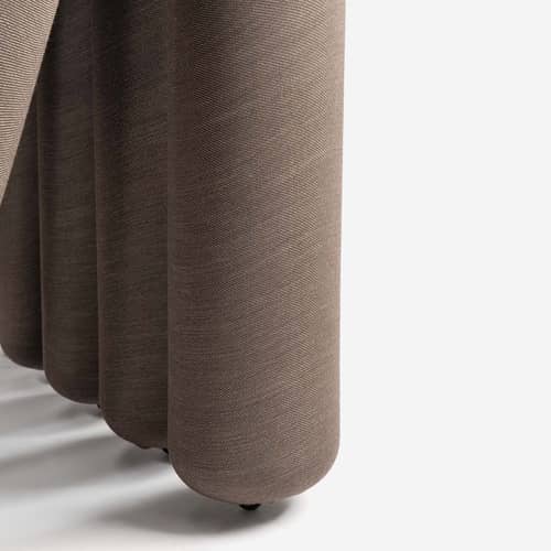 Canapé droit Extra Bold Sofa tissu marron / 3 places - L 224 cm (12 tubes) - Moustache - Marron-écru - Acier, Laine, Mousse haute résilience