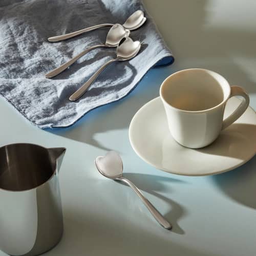 Set de 4 cuillères à café Mirri / L 10 cm - Alessi - Acier - Acier inoxydable