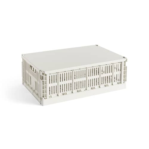 Deckel  metall weiß / Für Korb Colour Crate Large 34,5 x 53 cm - Hay - Naturweiß - Stahl