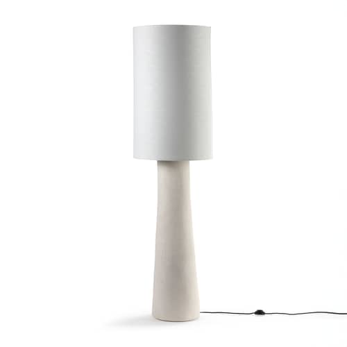 Lampada a stelo Earth 04 carta bianco / Cartapesta riciclata - Ø 49 x H 176 cm - Serax - Bianco - Cartapesta riciclata, Lino