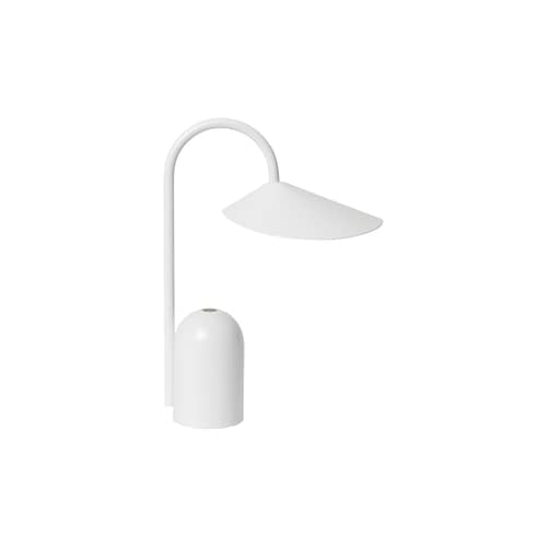 Lampada senza fili ricaricabile Arum LED metallo bianco - Ferm Living - Bianco - Alluminio, Ferro