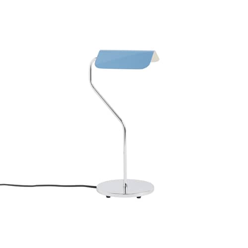 Lampe de table Apex / Orientable - Pied courbé - Hay - Bleu pastel - Acier chromé, Acier peint