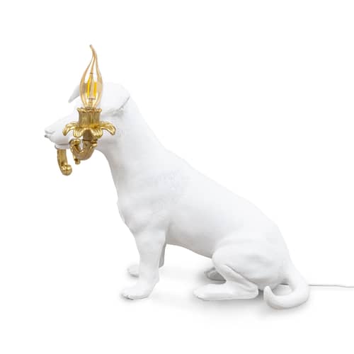 Lampe de table Rio Lamp plastique blanc or / Résine - Seletti - Blanc & or - Résine
