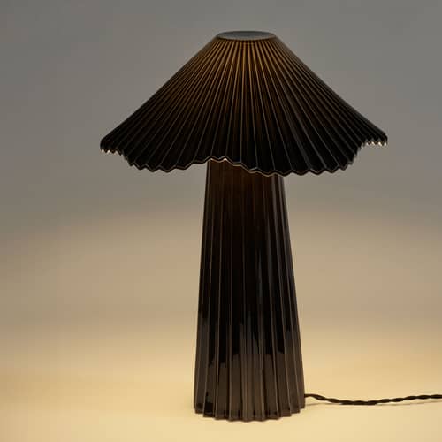 Lampe de table Uala Large / Ø 37.5 x H 48 cm - Serax - Noir - Porcelaine