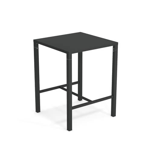 Stehtisch Nova grau metall / 80 x 80 cm x H 105 cm - Stahl - Emu - Antikeisen - gefirnister Stahl