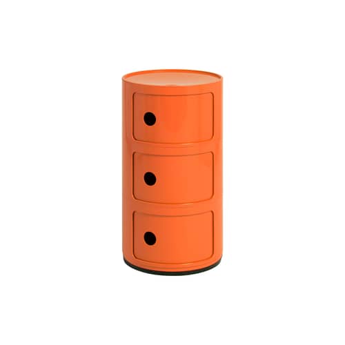 Rangement Componibili orange pop / 3 portes - Exclusivité en édition limitée - Kartell - Orange pop - édition limitée - ABS