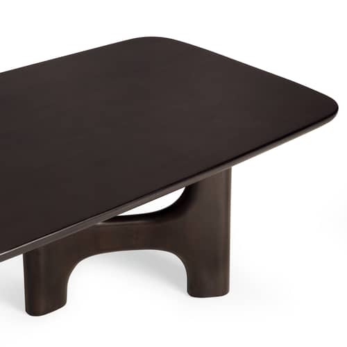 Table basse Flow bois marron / 150 x 60 cm - Ethnicraft - Acajou brun rose - Acajou teinté
