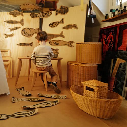 Set de 2 paniers Willora - Ferm Living - Rotin naturel - Rotin tressé