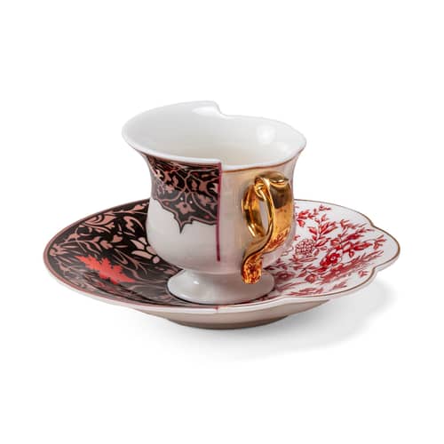 Tasse à café Hybrid Sagala céramique multicolore / Set tasse à café + soucoupe - Seletti - Sagala - Porcelaine
