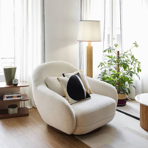 Vase Double Jeu céramique vert / Large - H 29 cm - Maison Sarah Lavoine - Kaki / Ecru - Céramique