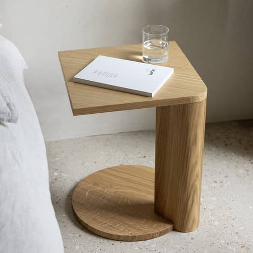 Beistelltisch Galta Forte Side holz natur / 38 x 38 x H 47 cm - KANN DESIGN - Eiche natur - Eichenfurnier, massive Eiche