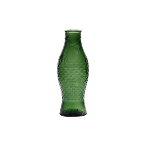 Fish & Fish Carafe glass green / 85 cl - Serax - Carafe / Dark green - Glass