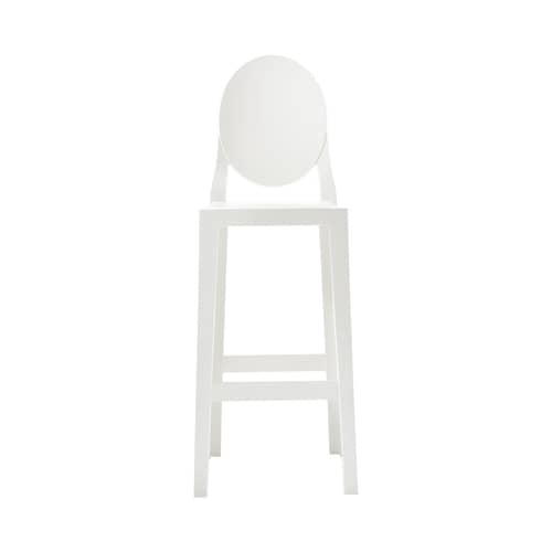Chaise de bar One more plastique blanc / H 65cm - Kartell - Blanc - Polycarbonate