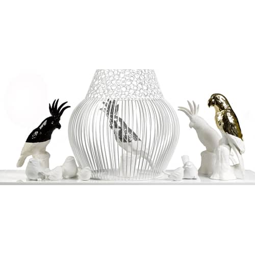 Décoration Cacatoès céramique blanc / Porcelaine - H 33 cm - POLSPOTTEN - Cacatoès / Blanc - Porcelaine
