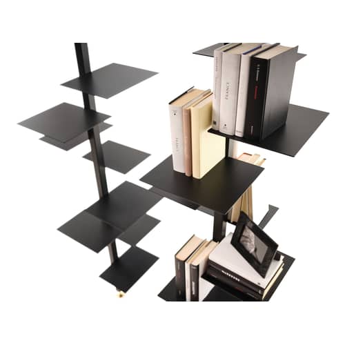Etagère rotative Adélaide Metal métal noir / Pivotante - Pour plafond de 230 à 253 cm - Mogg - Plafond de 230 à 253 cm / Noir - Fer peint