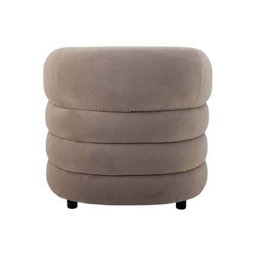 Fauteuil rembourré Joel gris / Velours - Bloomingville - Gris (velours) - Contreplaqué, Mousse polyuréthane, Velours