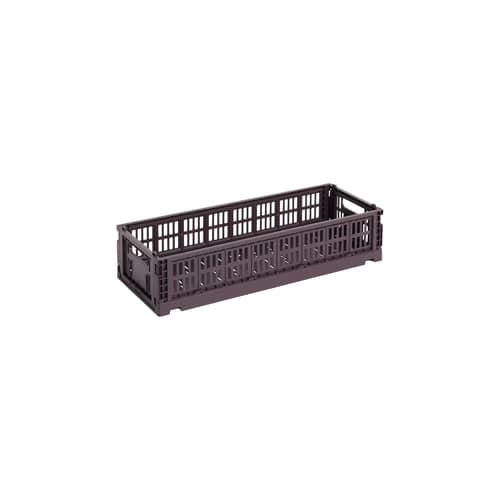 Korb Colour Crate MINI plastikmaterial rot Oblong / 13 cm x 34.5 cm - Hay - Bordeaux - Recyceltes Polypropylen